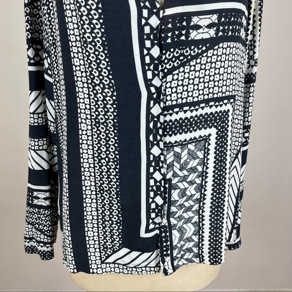 Twist & Tango Patch-work Button Front Blouse Medium - Picture 5 of 11